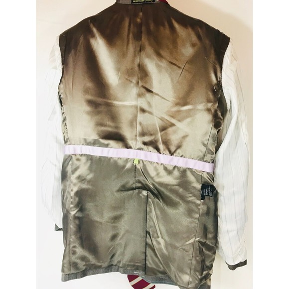 American Chang 3 Button Funky Men's Blazer Size L Steampunk Eccentric Grandpa - Picture 14 of 16